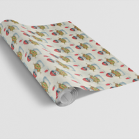 Summer Christmas Gift Wrap, Tropical Snowman Wrapping Paper, Beach Holiday Wrapping Paper, Coastal Winter Gift Wrap, Fun Present Paper
