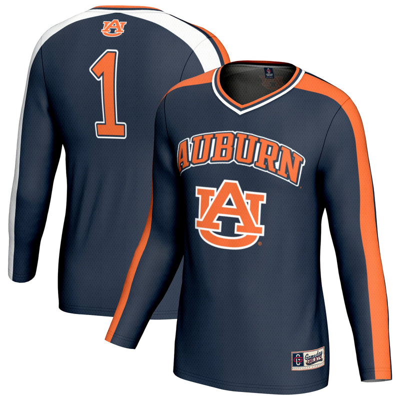 #1 Auburn Tigers Lightweight Volleyball Fashion Jersey - Navy