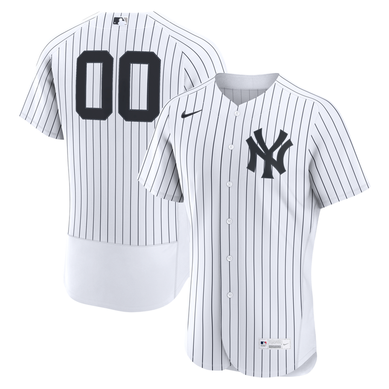 New York Yankees White Home Authentic Custom Jersey