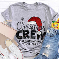 Making Memories Together Tee, Christmas Crew Shirt, Holiday Santa Hat Graphic T-Shirt, Matching Family Christmas Shirt, Group Holiday Tee