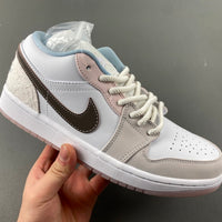 Low Top Sneakers, Off White Pink Gray Colorway, Lace Up Design, Casual Gift for Sneaker Fans