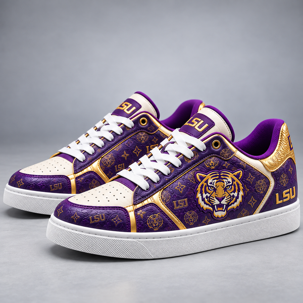 LSU - Purple, Gold and the Tiger's Steady Gaze - main