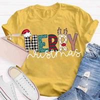 Festive Holiday Graphic Tee, Merry Christmas T-Shirt, Retro Xmas Party Shirt, Adorable Winter Season Tee, Christmas Holiday Present for Men Women