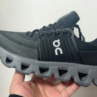 Low Top Sneakers, Dark Gray Black Colorway, Lace Up Design, Casual Gift for Sneaker Fans