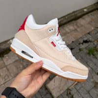Low Top Sneakers, Beige White Colorway, Lace Up Design, Casual Gift for Sneaker Fans