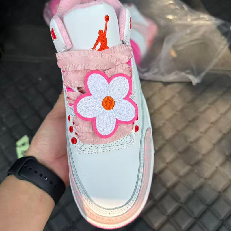 Low Top Sneakers, White Pink Colorway, Lace Up Design, Casual Gift for Sneaker Fans