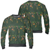 Jazz Musician Holiday Sweater, Saxophone Ugly Christmas Sweater, Retro Music Instrument Christmas Sweatshirt, Band Player Crewneck Present