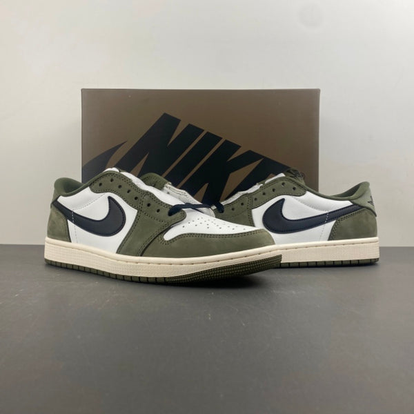 Retro Low Top Sneakers, Olive Green Colorway, Reverse Hook Design, Lace Up Design, Casual Gift for Sneaker Fans
