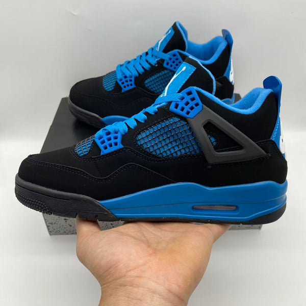 Mid Top Sneakers, Blue Colorway, Lace Up Design, Casual Gift for Sneaker Fans