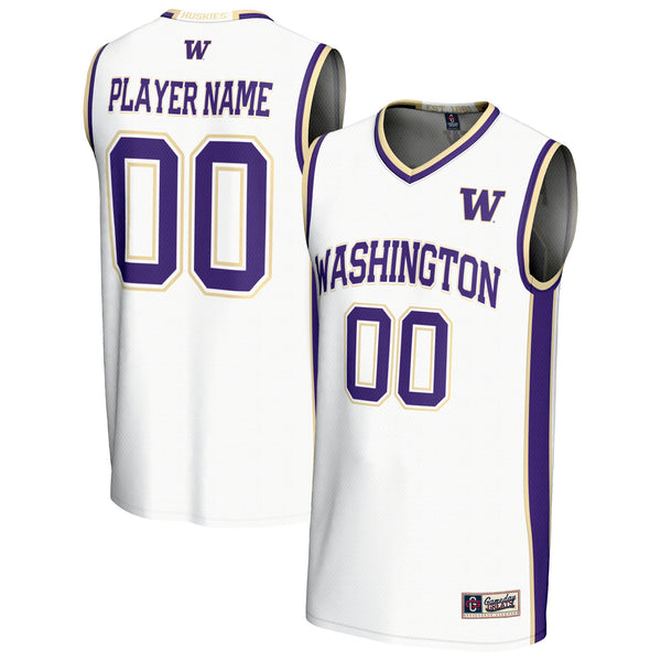 Washington Huskies NIL Pick-A-Player Lightweight Basketball Fashion Jersey - White