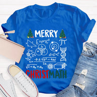 Humorous Christmas Math Pun Tee, Merry Christmath Math Teacher T-Shirt, Holiday Math Teacher Shirt, Adorable Xmas Math Graphic Tee, Teacher Present
