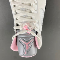 Low Top Sneakers, White Black Pink Colorway, Leather Footwear, Lace Up Design, Casual Gift for Sneaker Fans