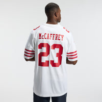 San Francisco 49ers Christian McCaffrey White Game Player Jersey