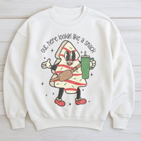 Retro Snack Holiday Sweatshirt, Christmas Tree Cake Sweatshirt, Adorable Christmas Tree Cake Crewneck, Humorous Xmas Snack Sweater, Holiday Present