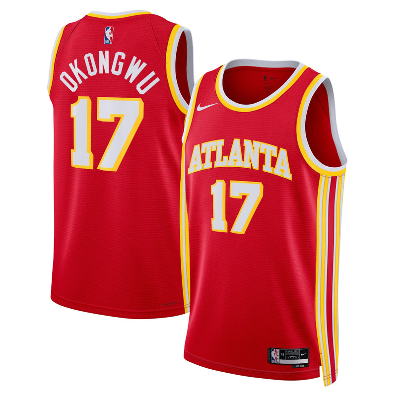 Atlanta Hawks Icon Edition Swingman Jersey - Red - Onyeka Okongwu