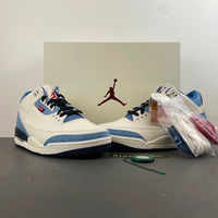 Retro Low Top Sneakers, Blue White Colorway, Leather Footwear, Lace Up Design, Casual Gift for Sneaker Fans