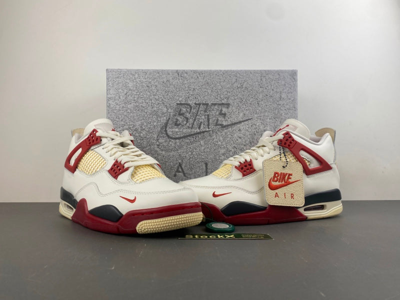 Low Top Sneakers, Beige Red Colorway, Lace Up Design, Casual Gift for Sneaker Fans
