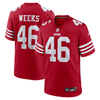 San Francisco 49ers Jon Weeks Scarlet Team Game Jersey