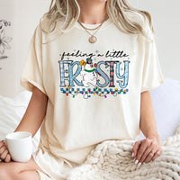 Adorable Snowman Christmas T-Shirt, Feelin' A Little Frosty Shirt, Winter Holiday Graphic Tee, Retro Snowman Shirt