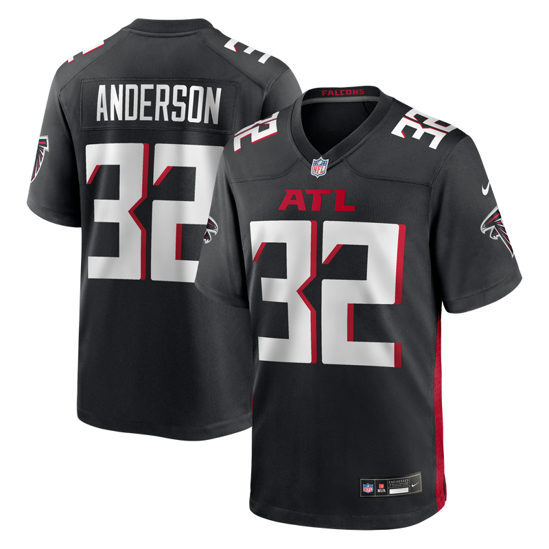 Atlanta Falcons Jamal Anderson Black Game Retired Player Jersey