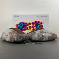 Slides, Gray Brown Colorway, Camouflage Pattern, Slip On Design, Casual Gift for Shoe Lovers