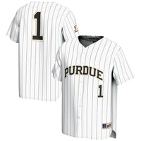 #1 Purdue Boilermakers Lightweight Baseball Jersey - White