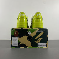Low Top Sneakers, Neon Green Black Colorway, Lace Up Design, Casual Gift for Sneaker Fans