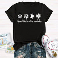 Christmas Teacher Shirt, Spread Kindness Like Snowflakes T-Shirt, Festive Holiday Graphic Tee, Winter Kindness Tee, Adorable Xmas Teacher Present