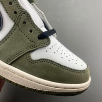Retro Low Top Sneakers, Olive Green Colorway, Reverse Hook Design, Lace Up Design, Casual Gift for Sneaker Fans