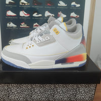 Sneakers, White Orange Colorway, Lace Up Design, Casual Gift for Sneaker Fans