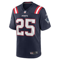 New England Patriots Marcus Jones Navy Game Player Jersey