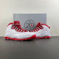 Retro High Top Sneakers, White Red Gray Colorway, Lace Up Design, Casual Gift for Sneaker Fans