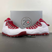 Retro High Top Sneakers, White Red Gray Colorway, Lace Up Design, Casual Gift for Sneaker Fans