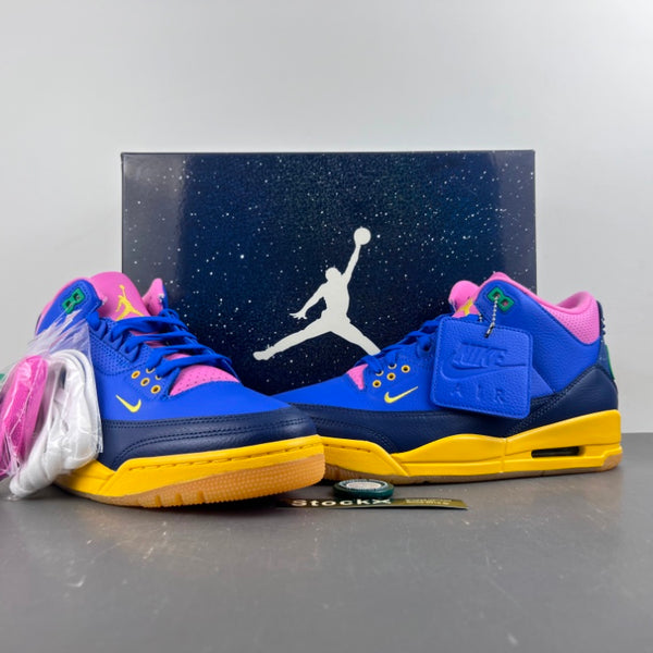 Low Top Sneakers, Royal Blue Green Pink Colorway, Lace Up Design, Casual Gift for Sneaker Fans