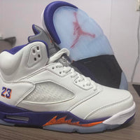 High Top Sneakers, White Purple Colorway, Lace Up Design, Casual Gift for Sneaker Fans