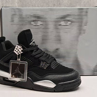 Mid Top Sneakers, Black White Colorway, Lace Up Design, Casual Gift for Sneaker Fans