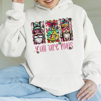 Humorous Christmas Nutcracker Sweatshirt, Yall Are Nuts Nutcracker Hoodie, Sarcastic Holiday Party Pullover, Adorable Xmas Hooded Sweater