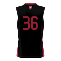 #36 Harvard Crimson Lightweight Basketball Jersey - Black