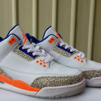 Sneakers, Blue White Orange Colorway, Lace Up Design, Casual Gift for Sneaker Fans