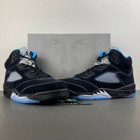 Mid Top Sneakers, Blue Black Colorway, Lace Up Design, Casual Gift for Sneaker Fans