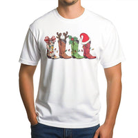 Festive Cowgirl Holiday Graphic Tee, Western Cowboy Boot Christmas T-Shirt, Retro Country Christmas Shirt, Southern Xmas T-Shirt