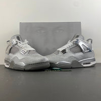 Retro Mid Top Sneakers, Silver Colorway, Metallic Finish, Lace Up Design, Casual Gift for Sneaker Fans