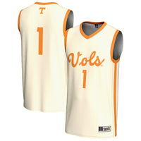 #1 Tennessee Volunteers Lightweight Basketball Fashion Jersey - Cream