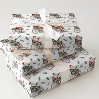 Santa in Wheelchair Gift Wrap, Inclusive Santa Wrapping Paper, Disability Pride Christmas Paper, Festive Watercolor Wrapping Paper Roll