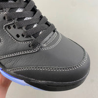 Low Top Sneakers, Blue Black Colorway, Leather Footwear, Lace Up Design, Casual Gift for Sneaker Fans