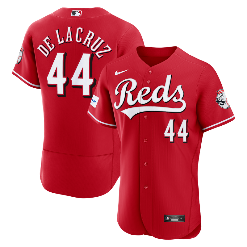 Cincinnati Reds Elly De La Cruz Red Alternate Authentic Sponsor Patch Jersey