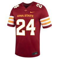 #24 Cardinal Iowa State Cyclones Untouchable Football Jersey