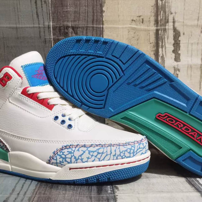 Low Top Sneakers, Off White Blue Red Colorway, Lace Up Design, Casual Gift for Sneaker Fans