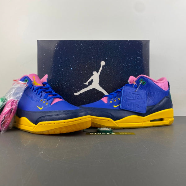 Low Top Sneakers, Royal Blue Green Pink Colorway, Lace Up Design, Casual Gift for Sneaker Fans