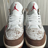 Low Top Sneakers, White Brown Colorway, Lace Up Design, Casual Gift for Sneaker Fans